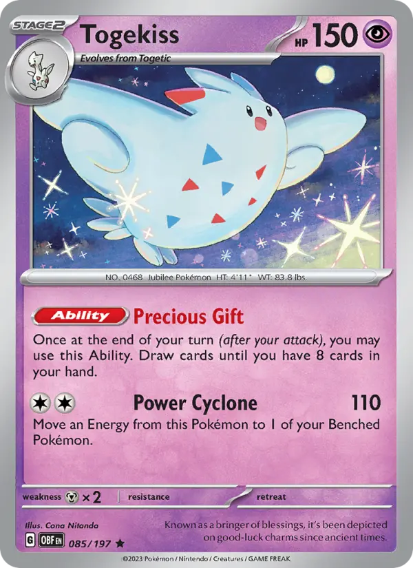 Togekiss #085 — Obsidian Flames