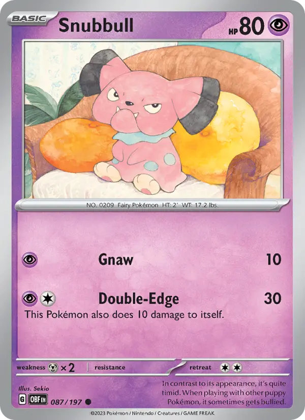 Snubbull #087 — Obsidian Flames