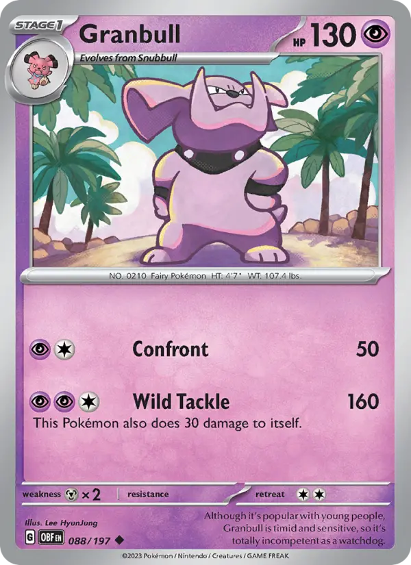 Granbull #088 — Obsidian Flames