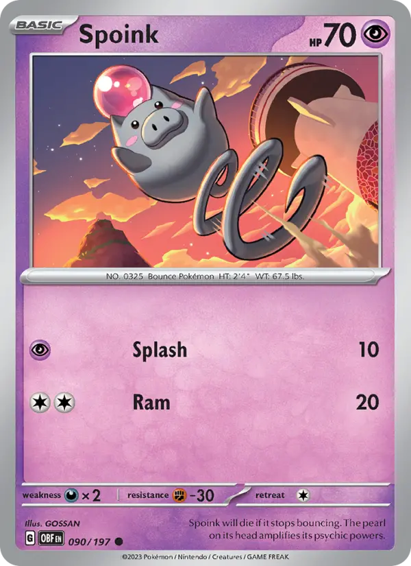 Spoink #090 — Obsidian Flames