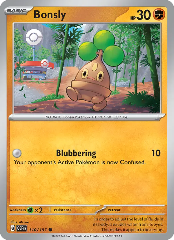 Bonsly #110 — Obsidian Flames