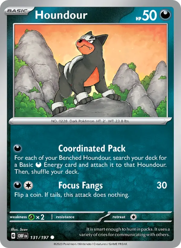 Houndour #131 — Obsidian Flames