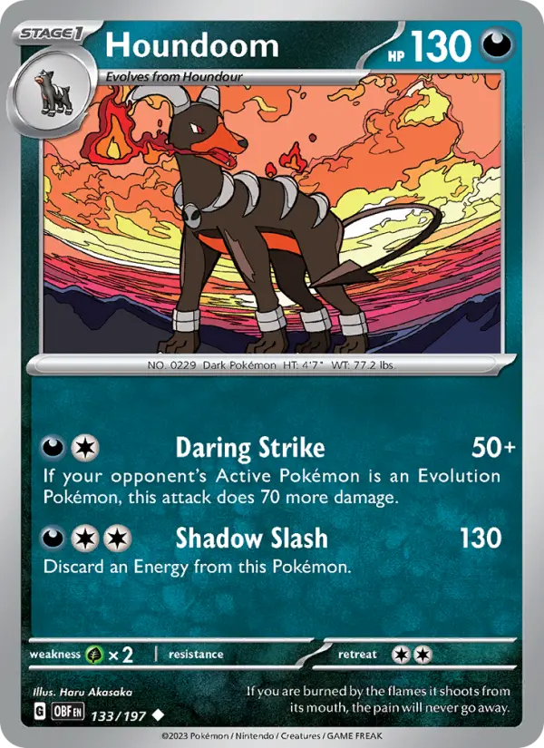 Houndoom #133 — Obsidian Flames