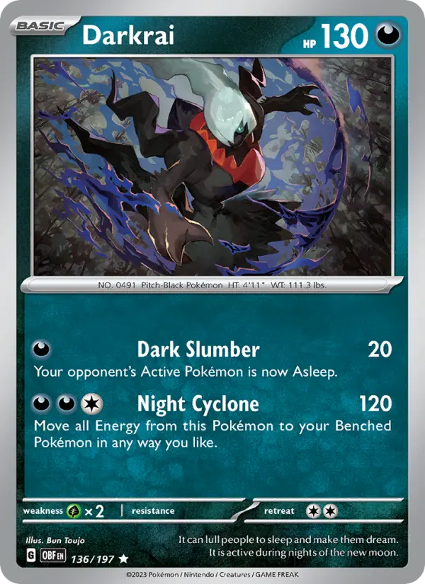 Darkrai #136 — Obsidian Flames