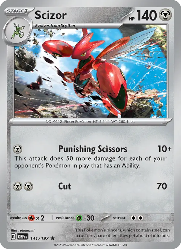 Scizor #141 — Obsidian Flames