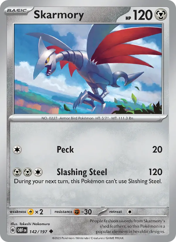 Skarmory #142 — Obsidian Flames