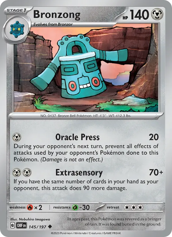 Bronzong #145 — Obsidian Flames