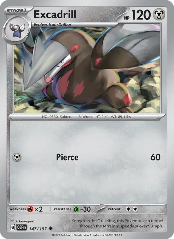 Excadrill #147 — Obsidian Flames
