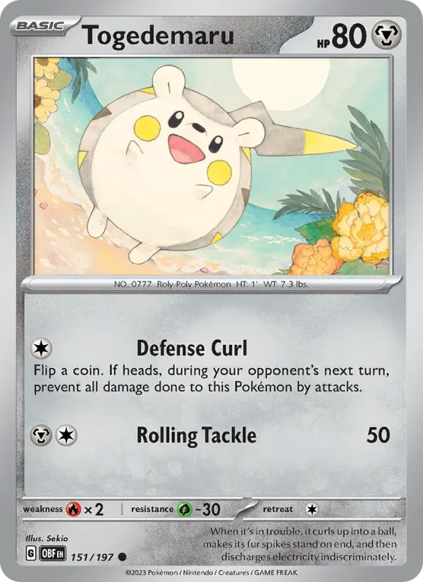 Togedemaru #151 — Obsidian Flames