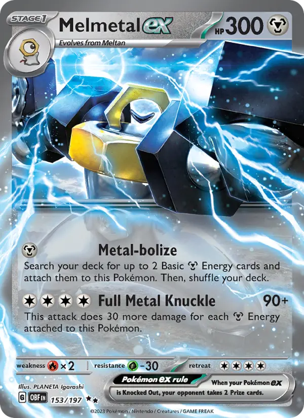 Melmetal ex #153 — Obsidian Flames