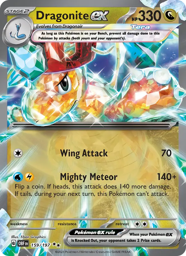 Dragonite ex #159 — Obsidian Flames
