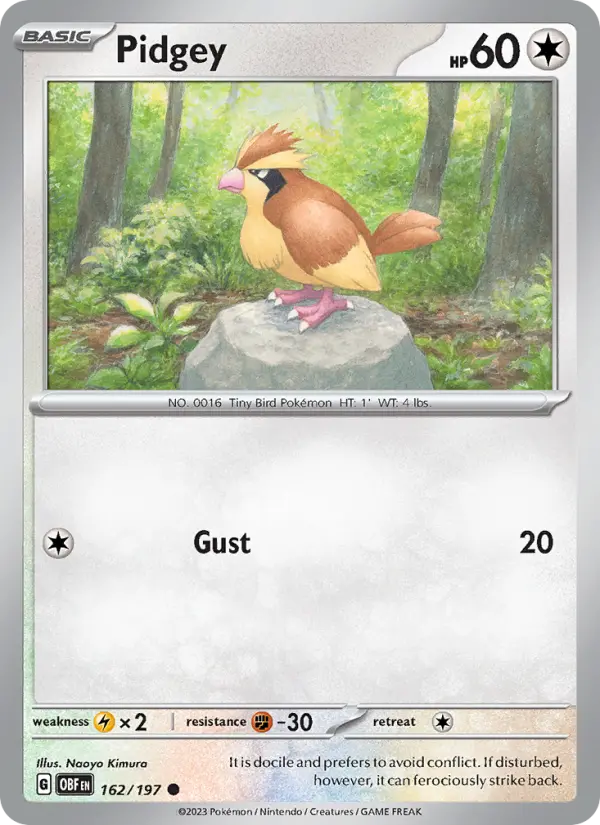 Pidgey #162 — Obsidian Flames