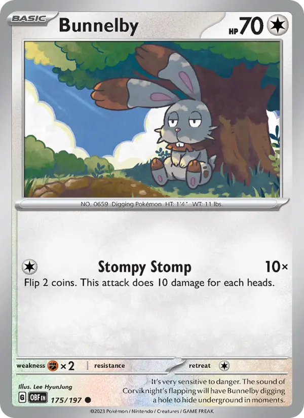 Bunnelby #175 — Obsidian Flames