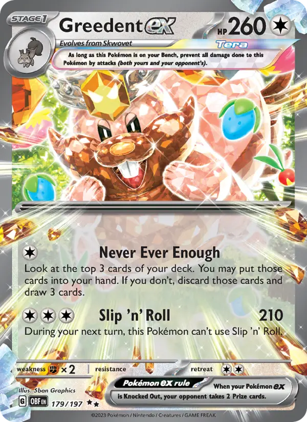 Greedent ex #179 — Obsidian Flames