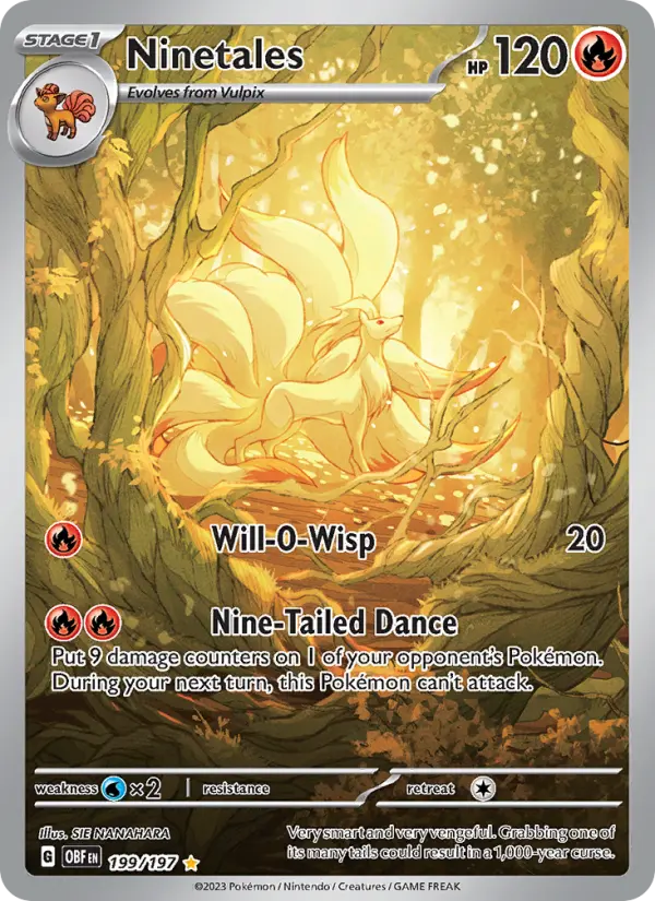 Ninetales #199 — Obsidian Flames