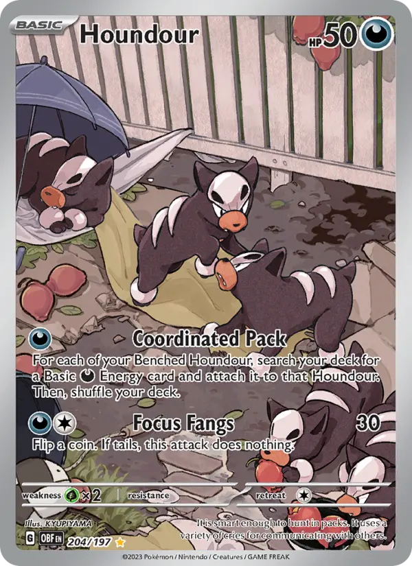 Houndour #204 — Obsidian Flames