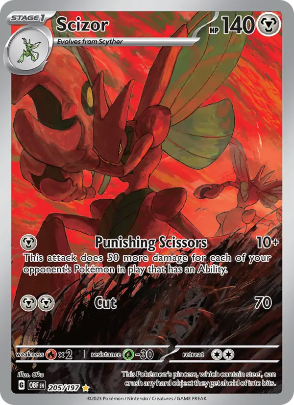 Scizor #205 — Obsidian Flames