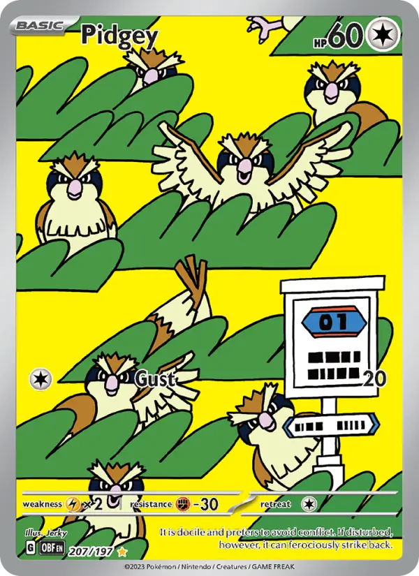 Pidgey #207 — Obsidian Flames
