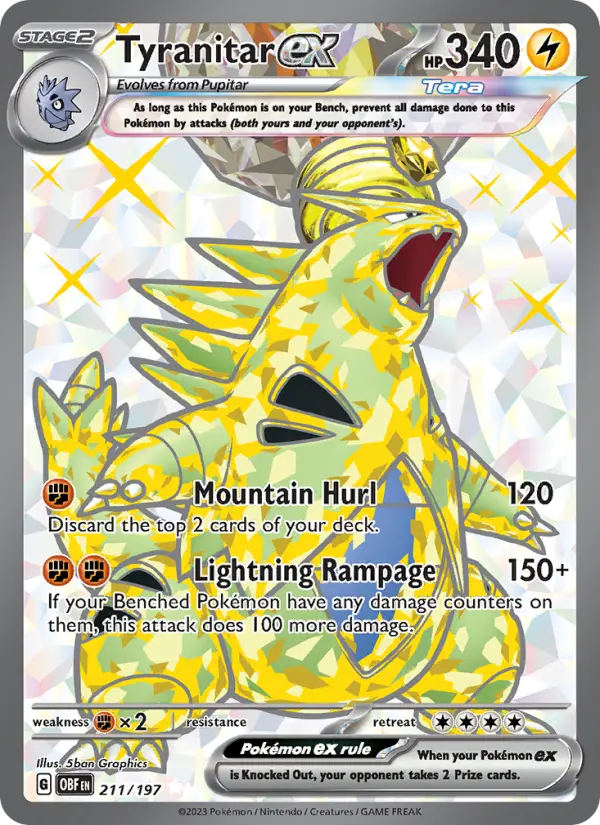 Tyranitar ex #211 — Obsidian Flames