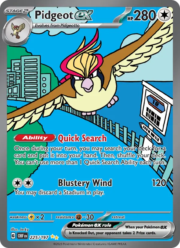 Pidgeot ex #225 — Obsidian Flames