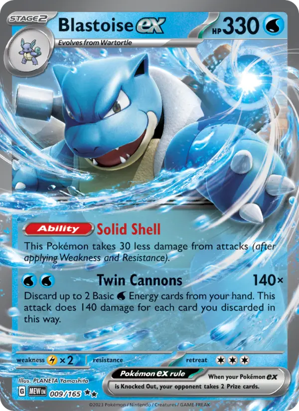 Blastoise ex #009 — 151