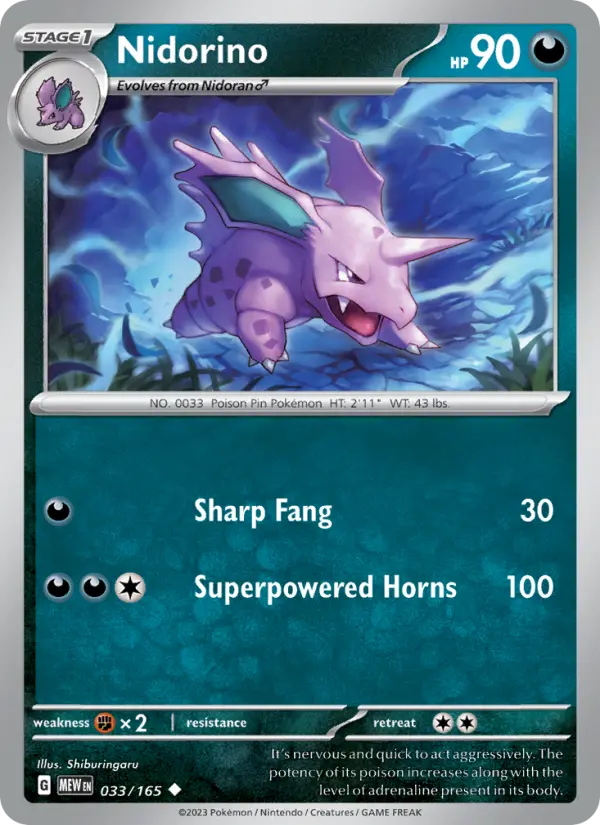 Nidorino #033 — 151