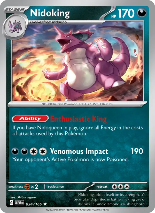 Nidoking #034 — 151