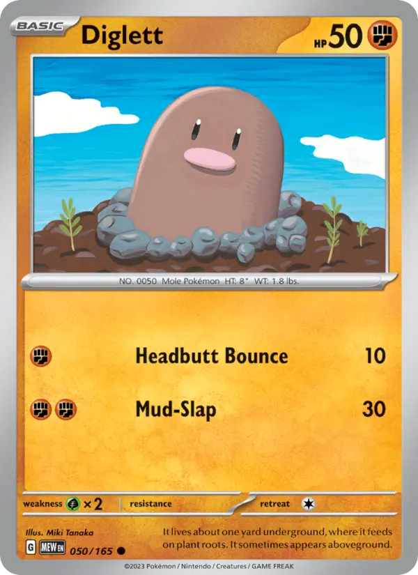 Diglett #050 — 151