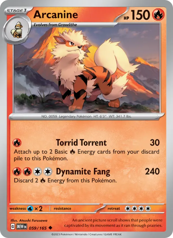 Arcanine #059 — 151