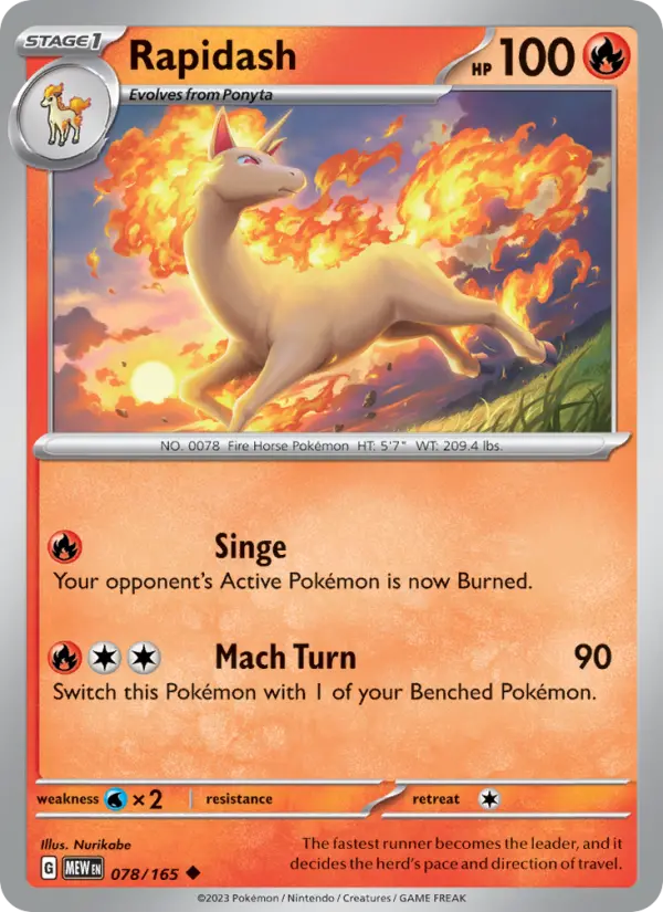 Rapidash #078 — 151