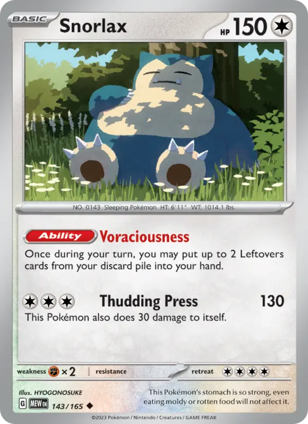 Snorlax #143 — 151