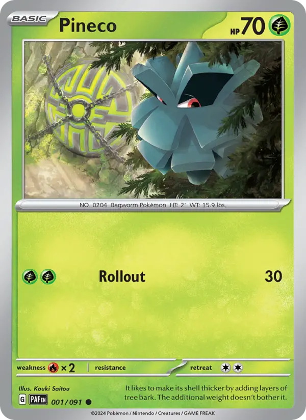Pineco #001 — Paldean Fates
