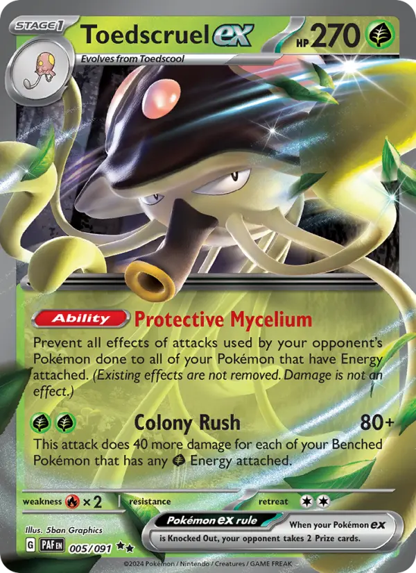 Toedscruel ex #005 — Paldean Fates