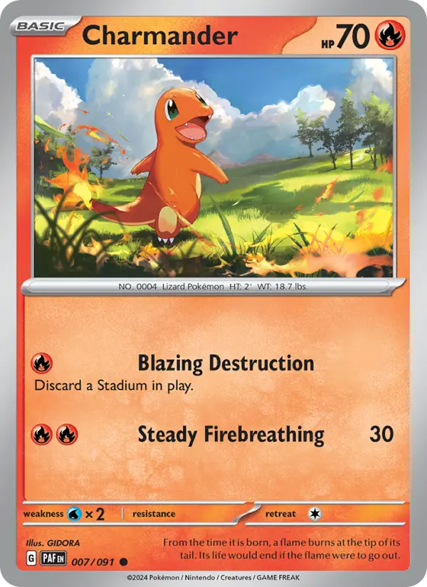 Charmander #007 — Paldean Fates