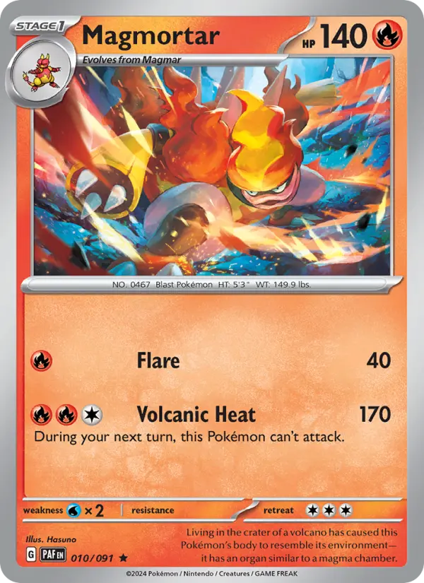 Magmortar #010 — Paldean Fates