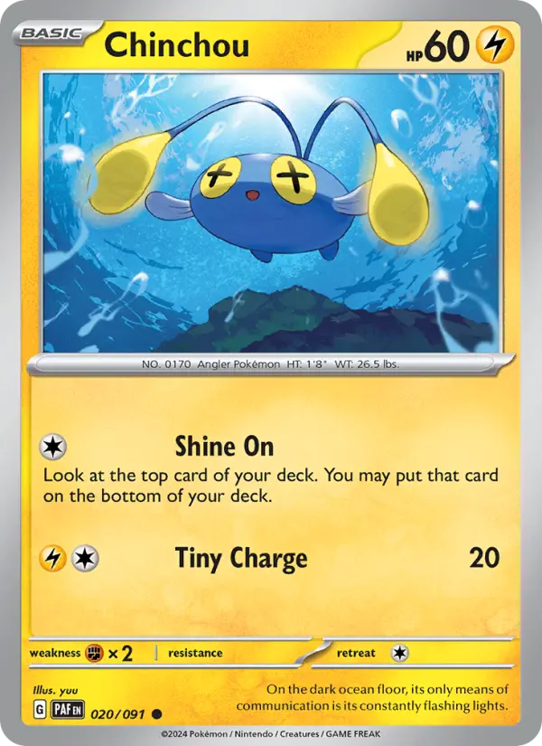 Chinchou #020 — Paldean Fates