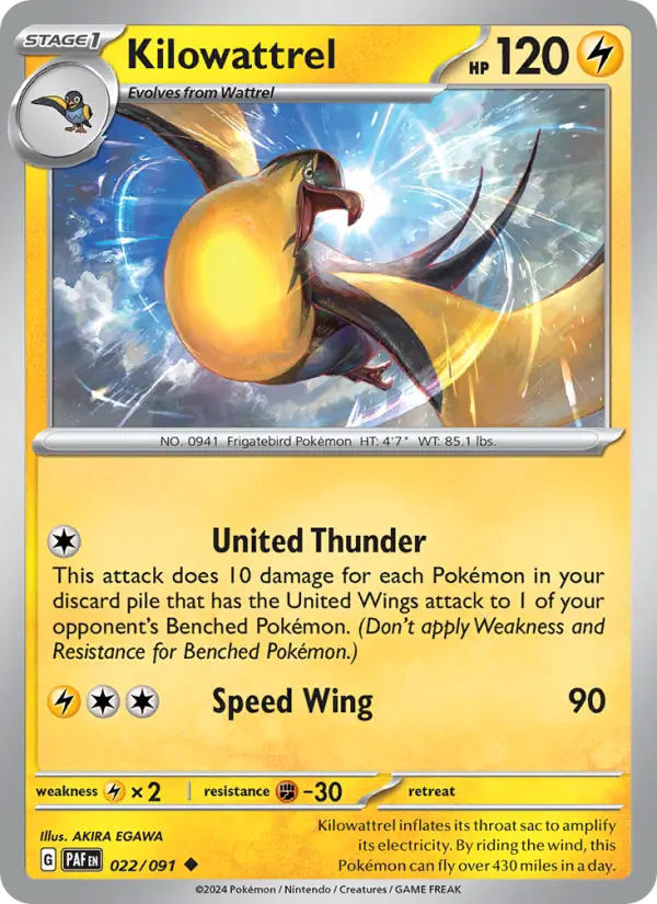 Kilowattrel #022 — Paldean Fates