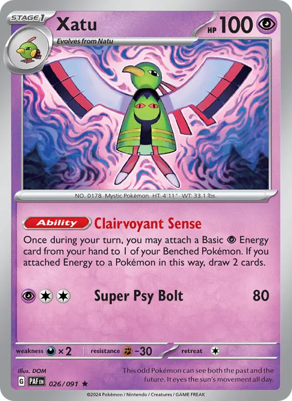 Xatu #026 — Paldean Fates