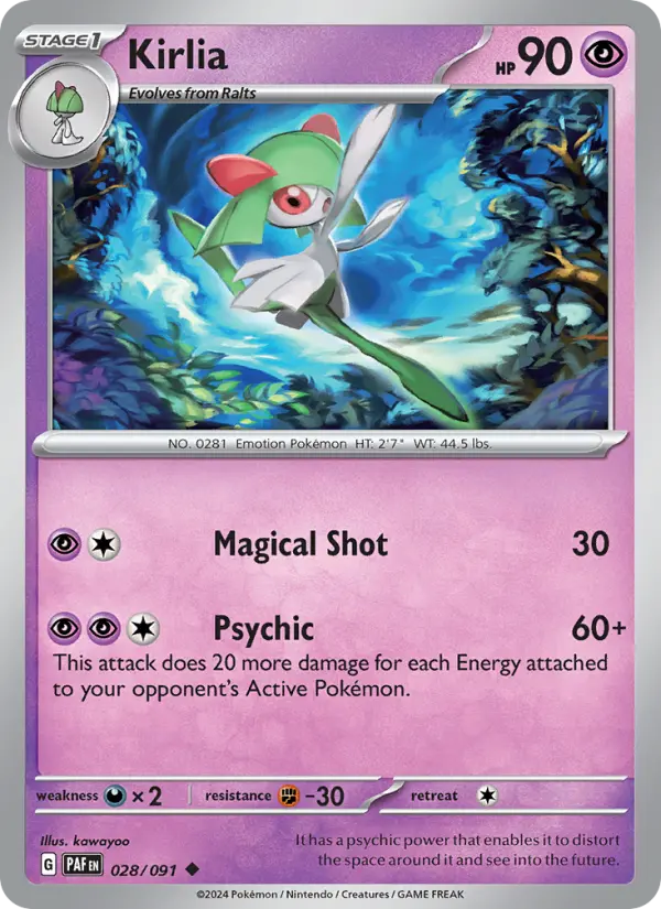 Kirlia #028 — Paldean Fates