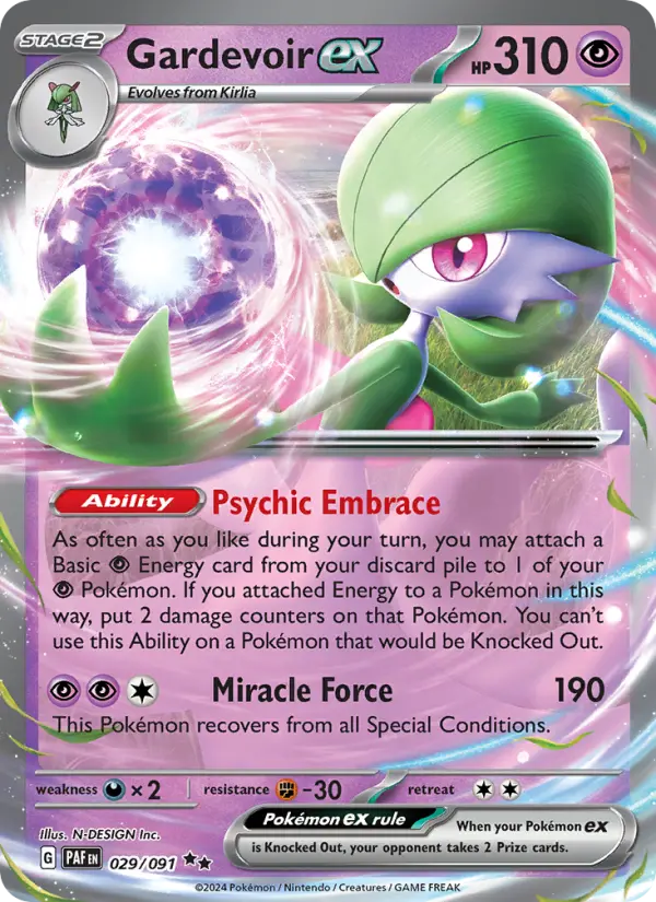 Gardevoir ex #029 — Paldean Fates