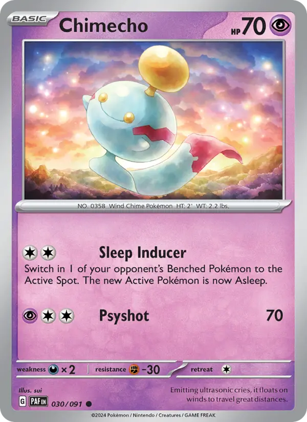 Chimecho #030 — Paldean Fates