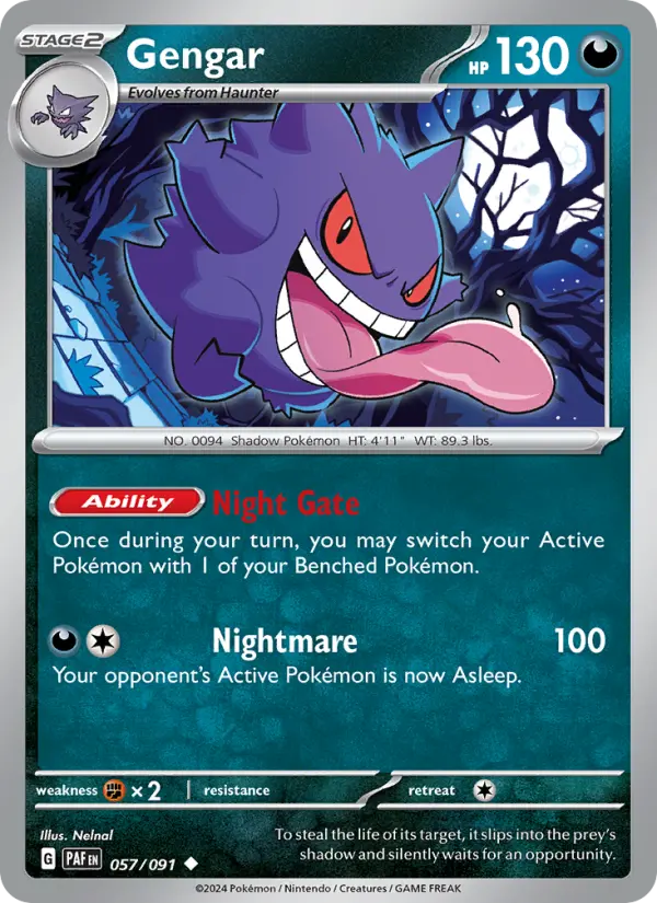 Gengar #057 — Paldean Fates