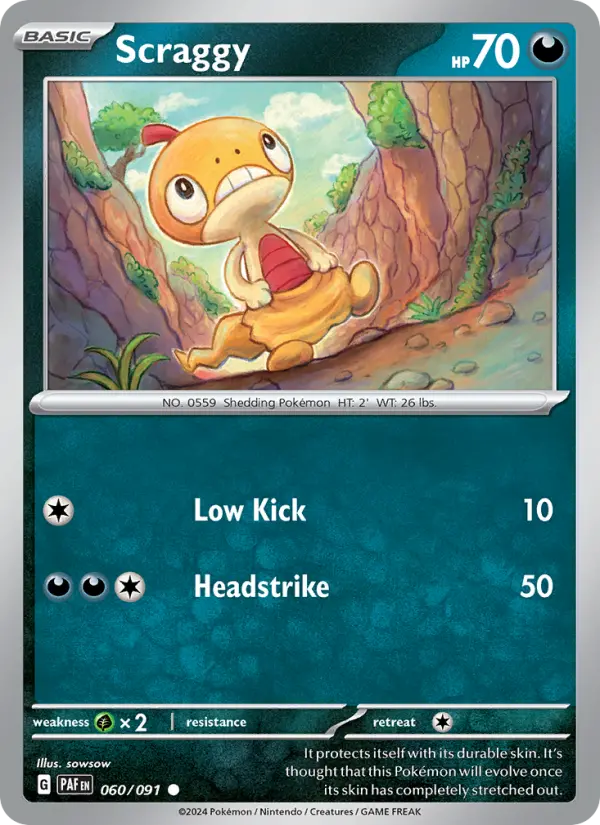 Scraggy #060 — Paldean Fates