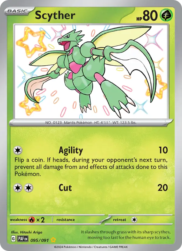 Scyther #095 — Paldean Fates