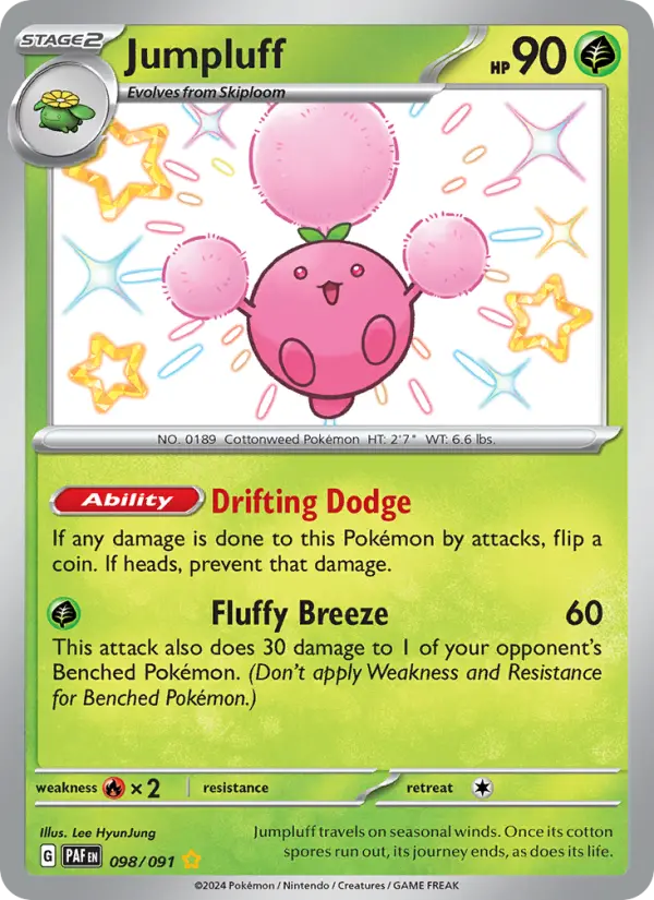 Jumpluff #098 — Paldean Fates