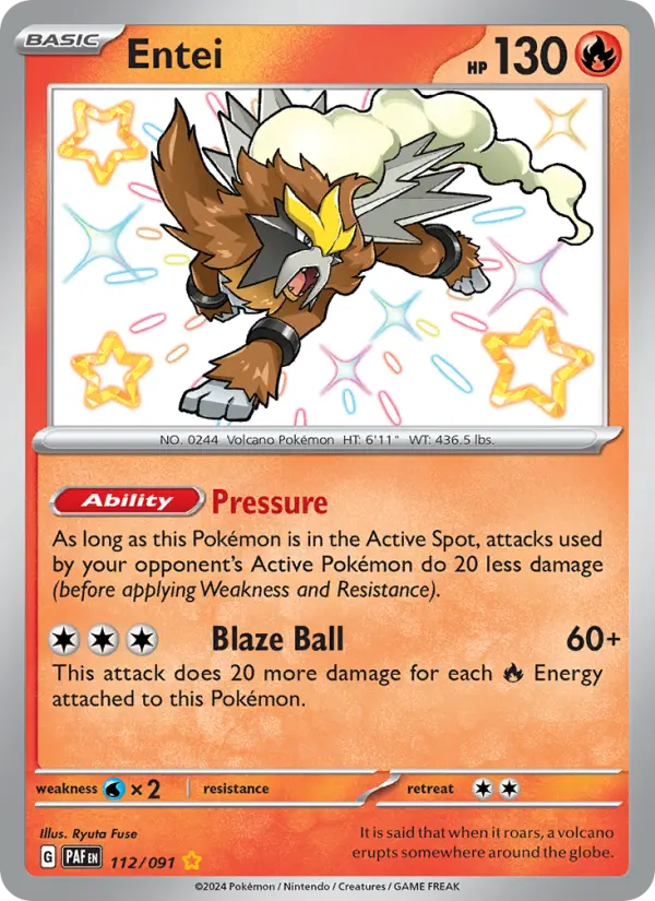 Entei #112 — Paldean Fates