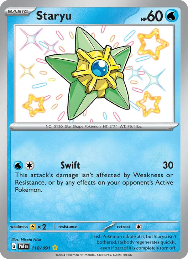 Staryu #118 — Paldean Fates