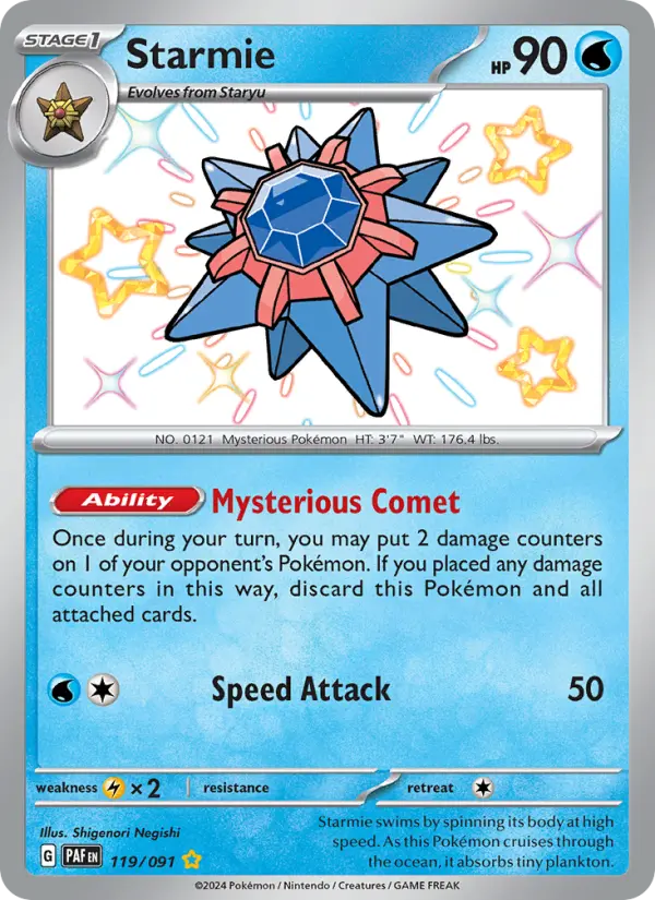 Starmie #119 — Paldean Fates