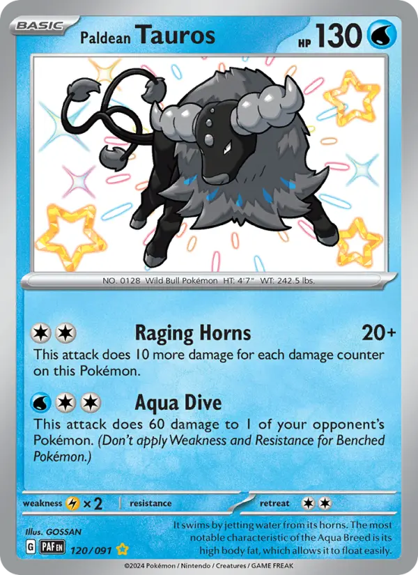 Paldean Tauros #120 — Paldean Fates