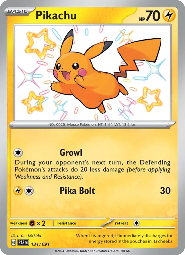 Pikachu #131 — Paldean Fates